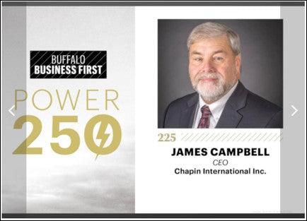 Jim Campbell, President & CEO, Named to the Power 250 List - Chapin International