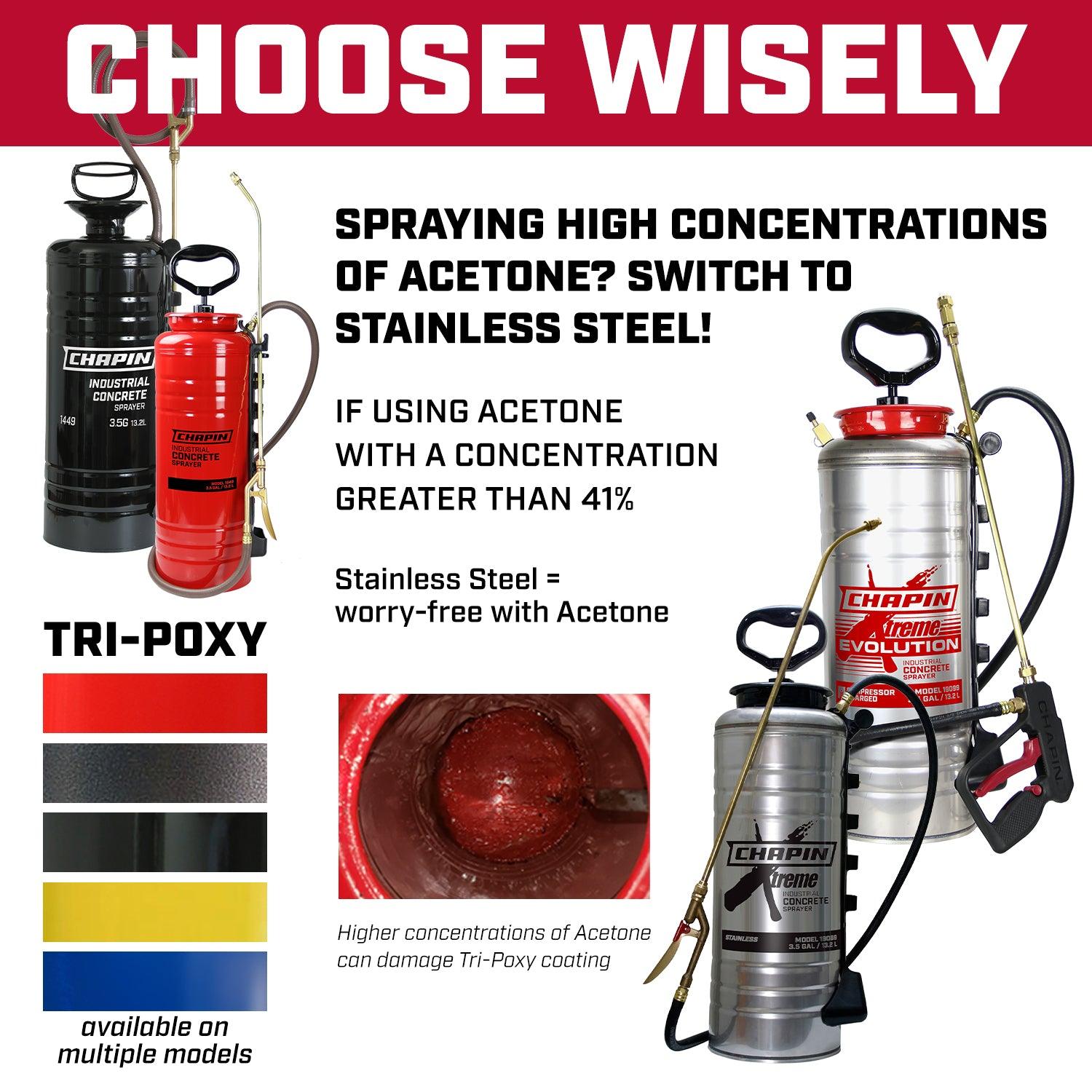 Chapin 21127XP 3-Gallon Industrial Acetone Sprayer