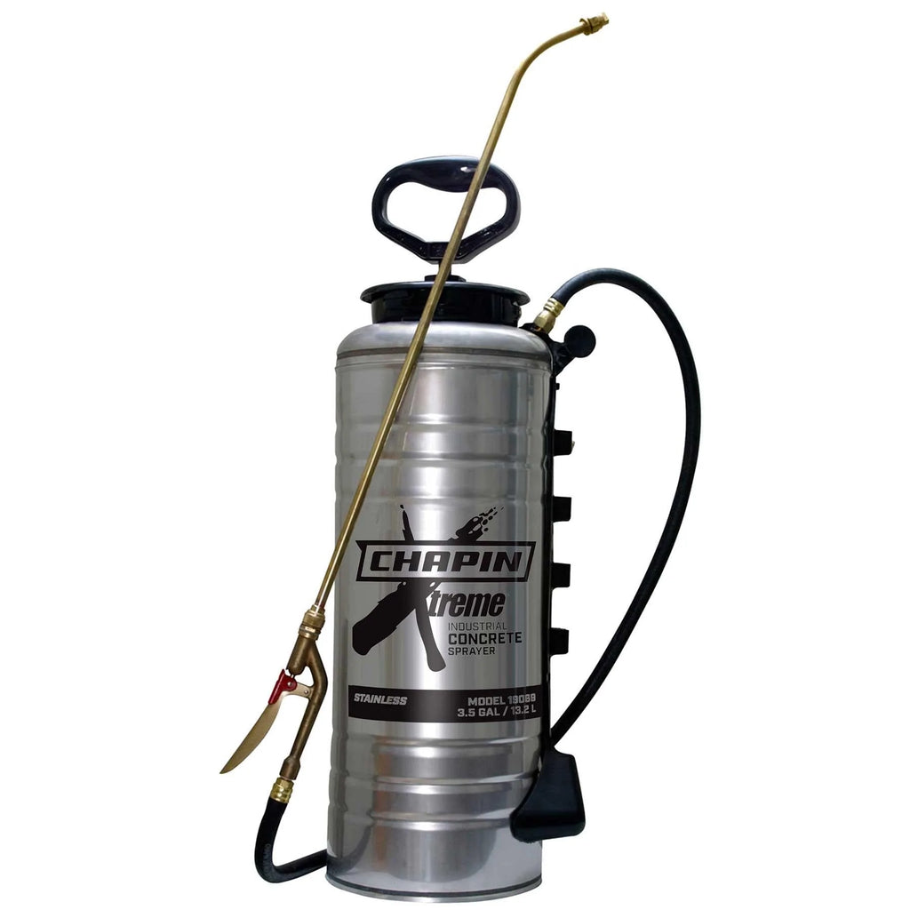 Chapin 19069: 3.5-gallon Xtreme Industrial Stainless Steel Concrete Open Head Tank Sprayer - Chapin International