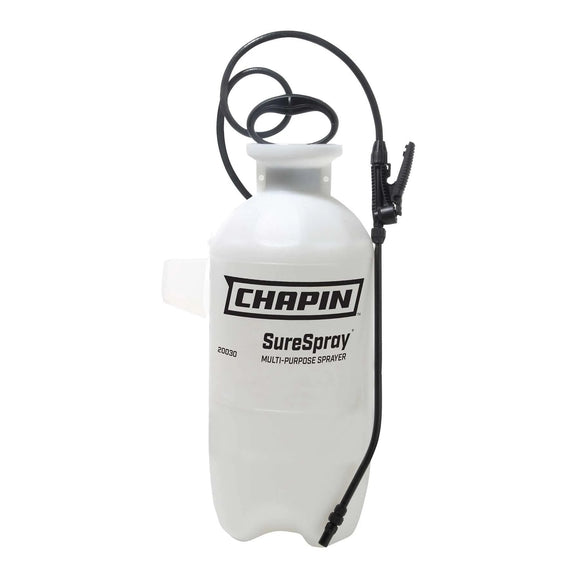 Chapin 20030: 3-gallon SureSpray Lawn and Garden Poly Tank Sprayer with Anti-Clog Filter for Fertilizers, Herbicides and Pesticides - Chapin International