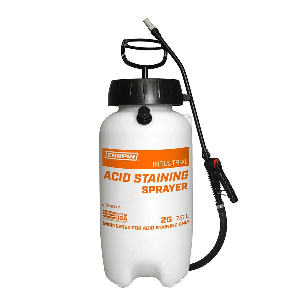 Chapin 22240XP: 2-gallon Industrial Acid Staining Poly Tank Sprayer with Adjustable Poly Nozzle - Chapin International