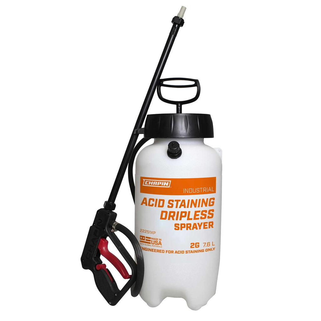 Chapin 22251XP: 2-gallon Industrial Dripless Acid Staining & Acid Cleaning Tank Sprayer - Chapin International