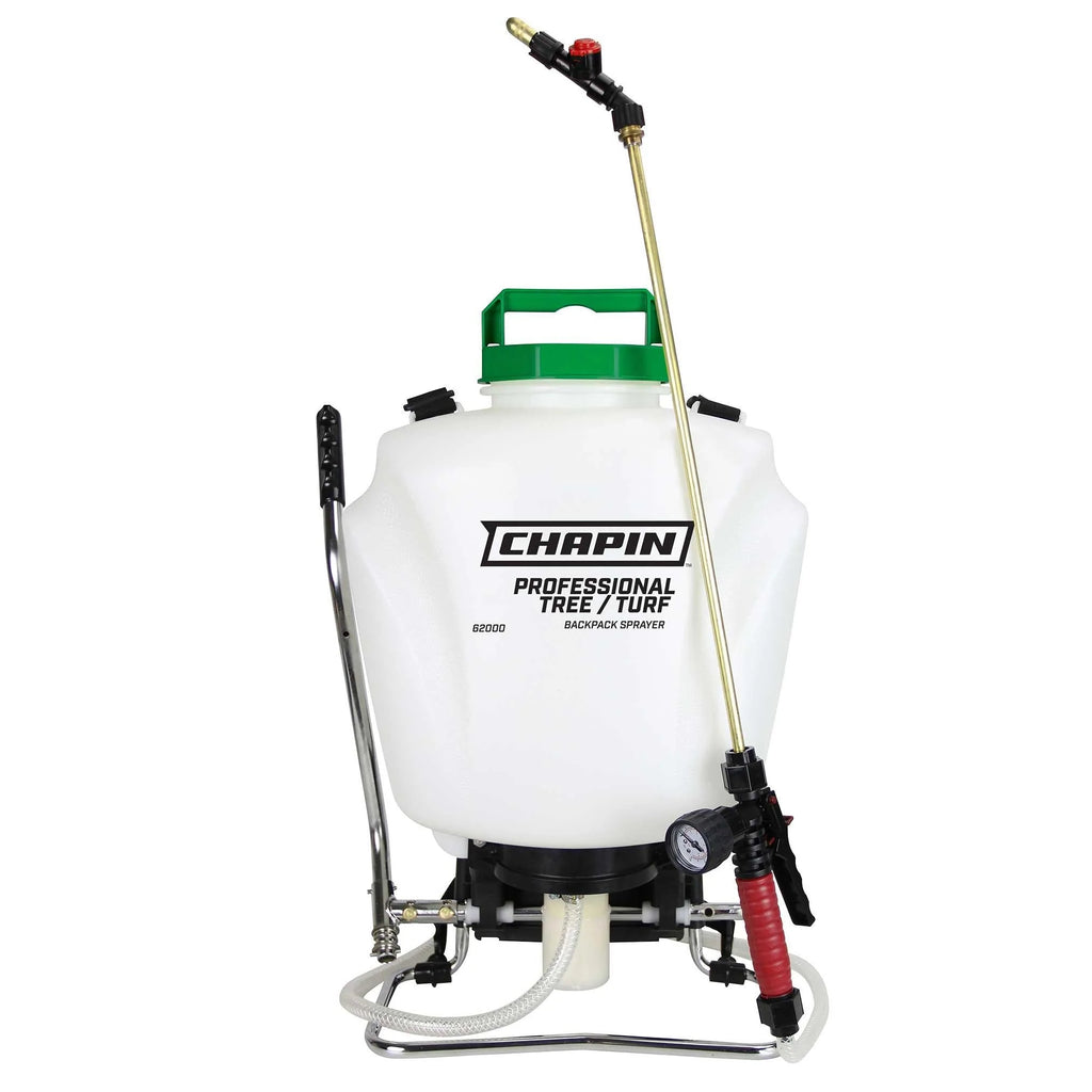 Chapin 62000: 4-Gallon Tree & Turf Pro Commercial Manual Backpack Sprayer With Control Flow Valve Technology - Chapin International